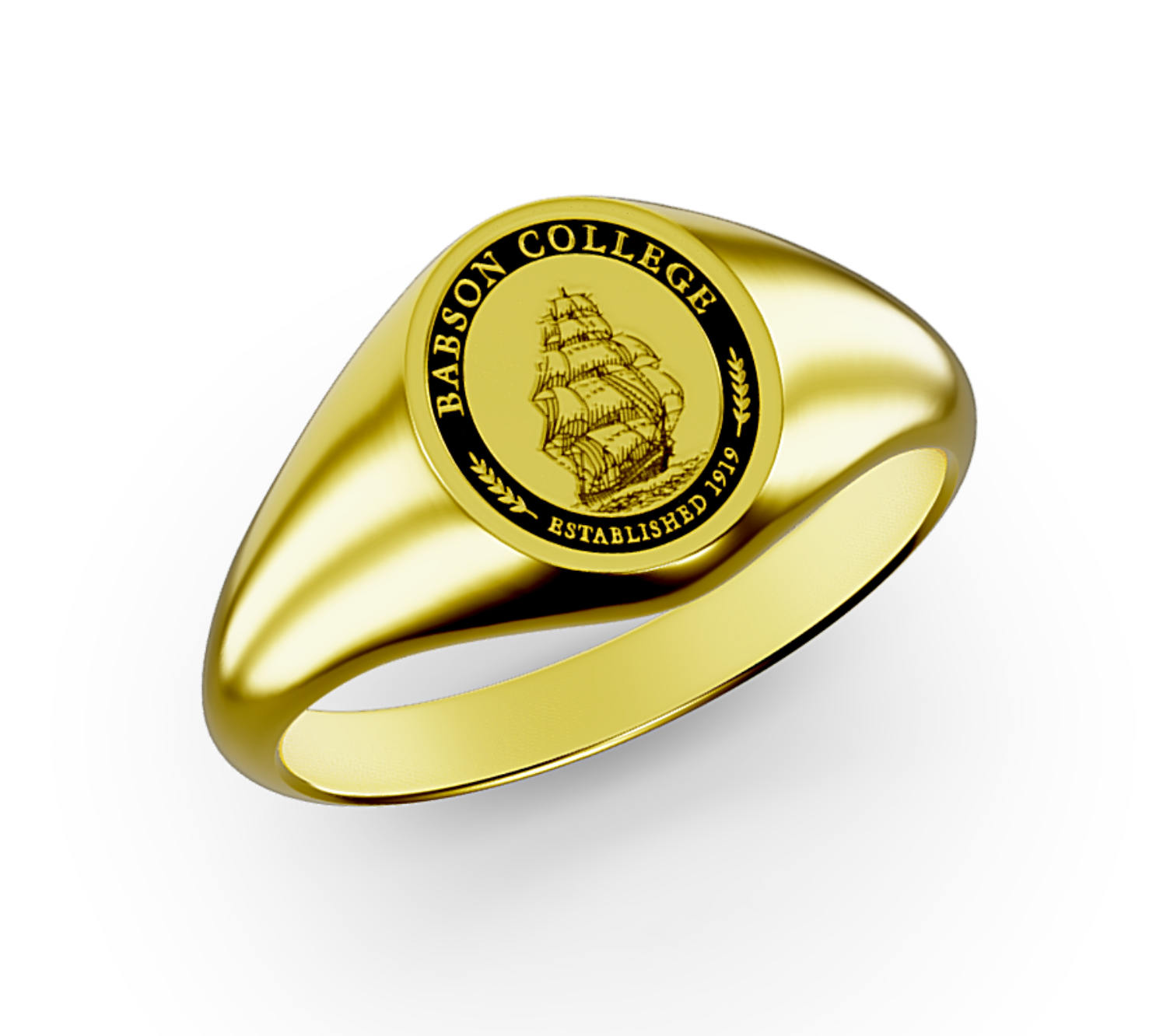 Babson College Oval Signet Ring
