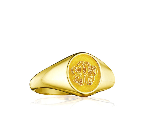 14K Yellow Gold rose Gold White Gold custom engraved monogram initial –  Jewelry by Artwark
